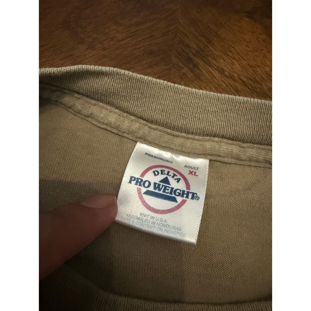 Vintage American Tradition Golfing T-Shirt Tan XL Golf Club Flag Graphic Tee - Picture 3 of 6